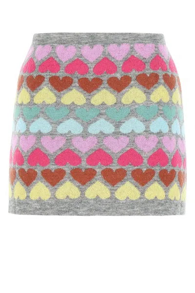 Marco Rambaldi Embroidered Mohair Blend Mini Skirt