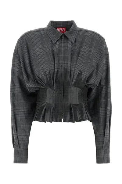 Diesel Camicia C-anbu In Misto Poliestere Stretch Ricamato  Donna