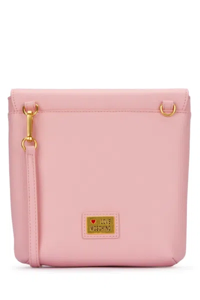 Love Moschino Light Pink Heart-plaque Crossbody Bag