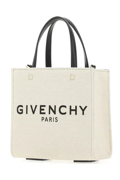 Givenchy Woman Ivory Canvas Mini G-tote Handbag