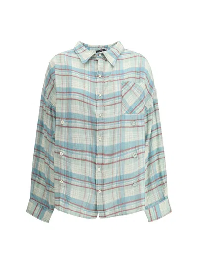 R13 Double-front Shirt In Blue