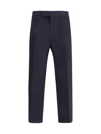 Thom Browne Utility Garment Dyed Chino Pants In Blue