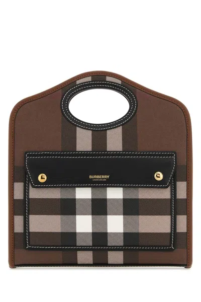 Burberry Printed E-canvas And Leather Mini Pocket Bag Handbag