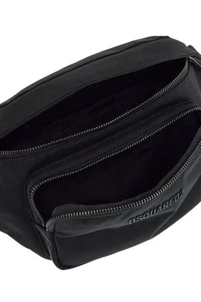 DSQUARED2 DSQUARED2 BLACK WAIST BAG IN POLYAMIDE WITH ADJUSTABLE SHOULDER STRAP 