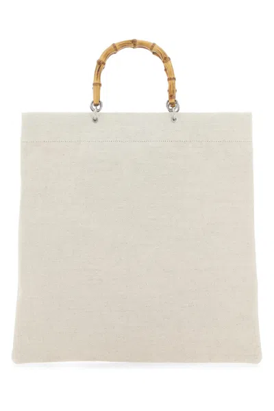 Jil Sander Sand Canvas Handbag