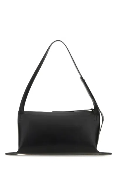 Jil Sander Two-tone Canvas And Leather Medium Empire Shoulder Bag
