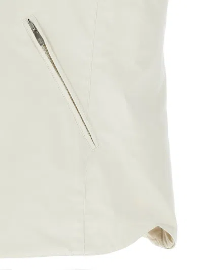 Brunello Cucinelli Sleeveless Jacket With Removable Hood In White