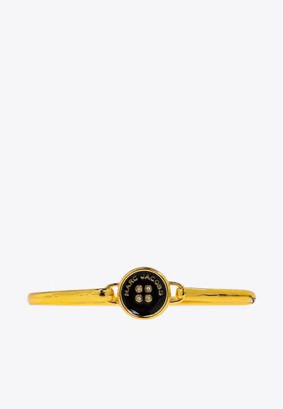 Marc Jacobs The Button Hinge Enamel Bracelet In Gold