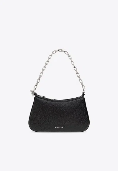 Alexander Mcqueen Mini T-bar Chain Shoulder Bag In Black