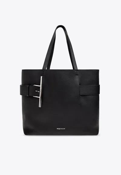 Alexander Mcqueen Mcqueen Black T-bar Sling Bag