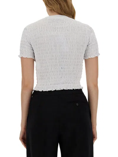 Msgm Logo T-shirt In White