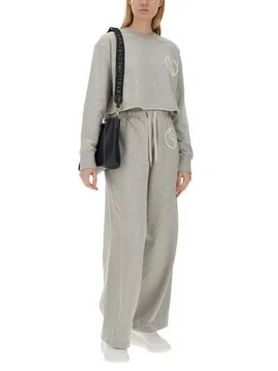 Stella Mccartney Stella Mc Cartney 's Wave' Grey Organic Cotton Sweatshirt In Grey