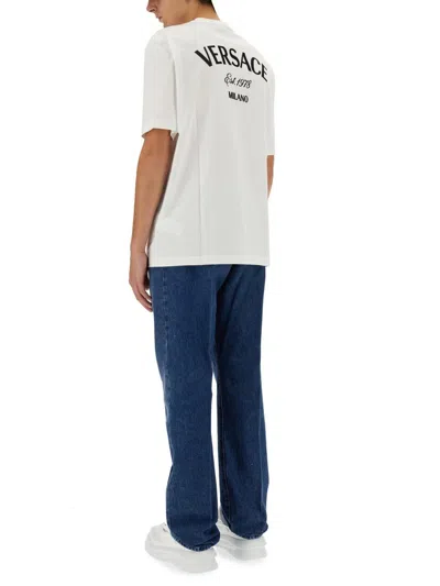Versace T-shirt With Logo In White