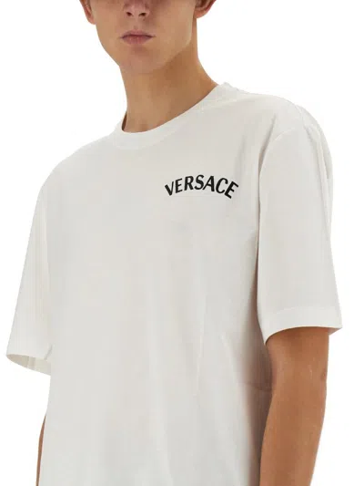 Versace T-shirt With Logo In White