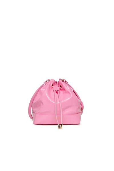 N°21 Shiny Effect Bucket Bag In Pink