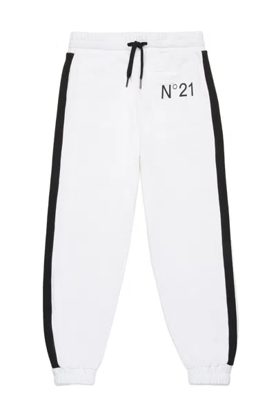 N°21 Logo-print Track Pants In White