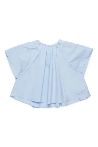 Mm6 Maison Margiela Numbers Blouse In Blue