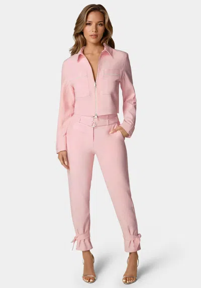 Bebe High Waist Jogger Pant In Mary's Rose