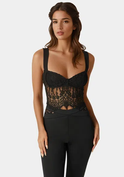 Bebe Lace Corset In Black