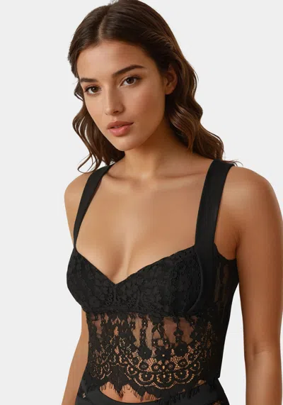 Bebe Lace Corset In Black