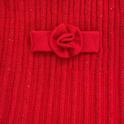 Self-portrait Ribbed-knit Skirt In Red