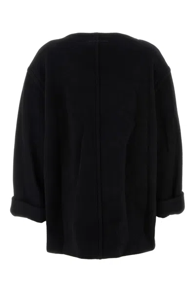 Mm6 Maison Margiela Oversize Wool Blend Sweater With Front Pockets