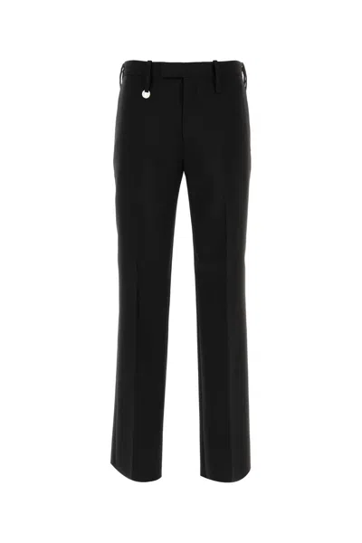 Burberry Suit Pants In Navy Blue Wool. Straight-leg Cut. Zippered Closure And Belt Clip.