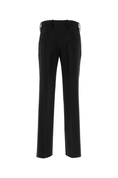 Burberry Suit Pants In Navy Blue Wool. Straight-leg Cut. Zippered Closure And Belt Clip.