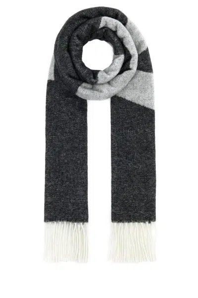 Apc A.p.c. Dark Grey Wool Blend Malo Scarf
