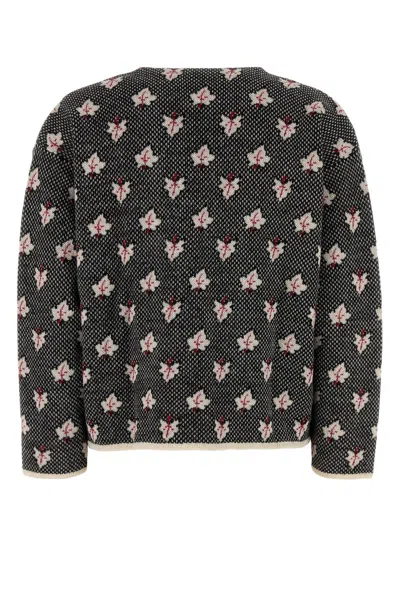 Bode Embroidered Alpaca Maple Cardigan