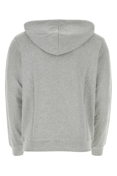 Apc Cotton Drawstring Hood Sweatshirt With Ribbed Cuffs