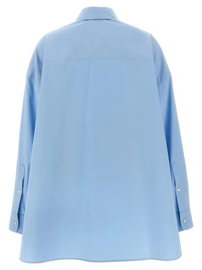 Wardrobe Nyc Oversize Shirt Dress Mini Dresses Light Blue