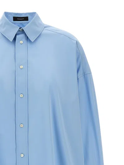 Wardrobe Nyc Oversize Shirt Dress Mini Dresses Light Blue