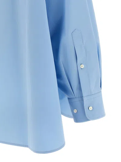 Wardrobe Nyc Oversize Shirt Dress Mini Dresses Light Blue