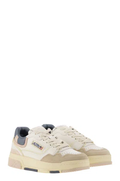 Autry Clc Low Sneakers In White/pink/grey