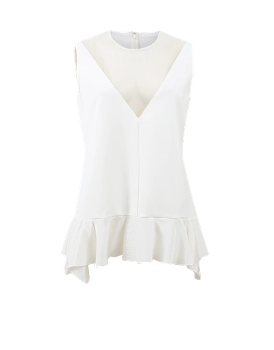 Shop Stella Mccartney Tuxedo Jersey Top In Natural