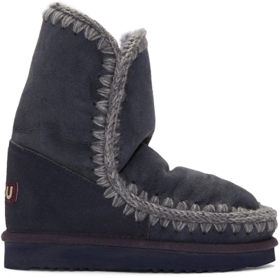 Mou Navy Eskimo 24 Boots In Blue