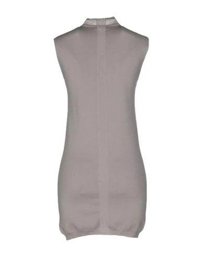 Shop Rick Owens Short Dress In Light Grey