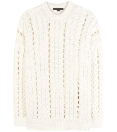 Shop Alexander Wang Cable-knit Cotton Sweater In Loee