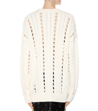Shop Alexander Wang Cable-knit Cotton Sweater In Loee