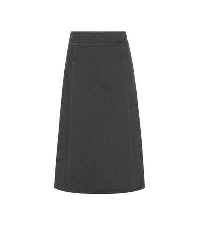 Prada Cotton Skirt In Black