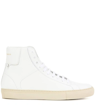 Shop Givenchy Urban Knots High-top Leather Sneakers In White