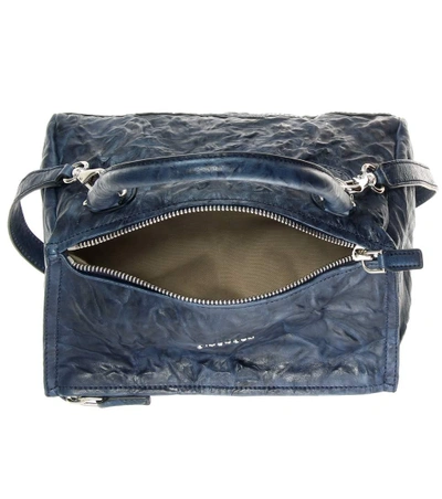 Shop Givenchy Pandora Small Leather Shoulder Bag In Eight Llue