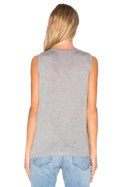 Shop Alexander Wang T Classic Low Neck Flared Tank In Heather Grey