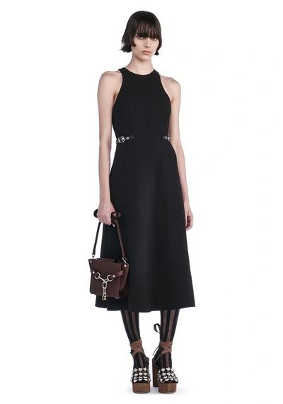 Alexander Wang A-line Racer Back Dress With Waist Tabs In Black