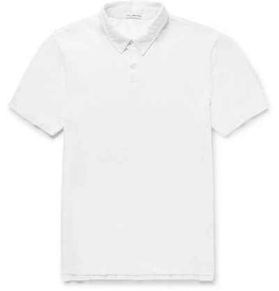 Shop James Perse Slim-fit Cotton-jersey Polo Shirt