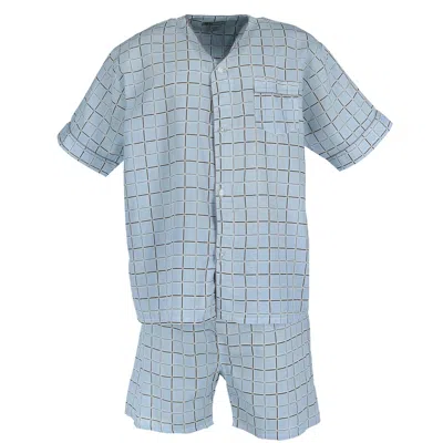 Ten West Apparel Men's Short Sleeve Short Leg Pajama Set In Grey