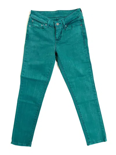 Levi's Women's Demi Curve Low Rise Skinny Denim Jeans In Teal Green In Blue