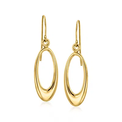 Canaria Fine Jewelry Canaria 10kt Yellow Gold Oval Drop Earrings In Yellow