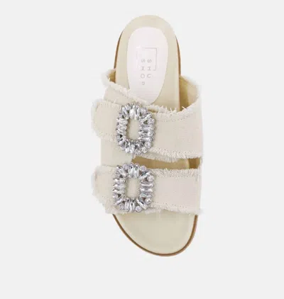 Shu Shop Bridget Sandals In Beige Canvas In Multi